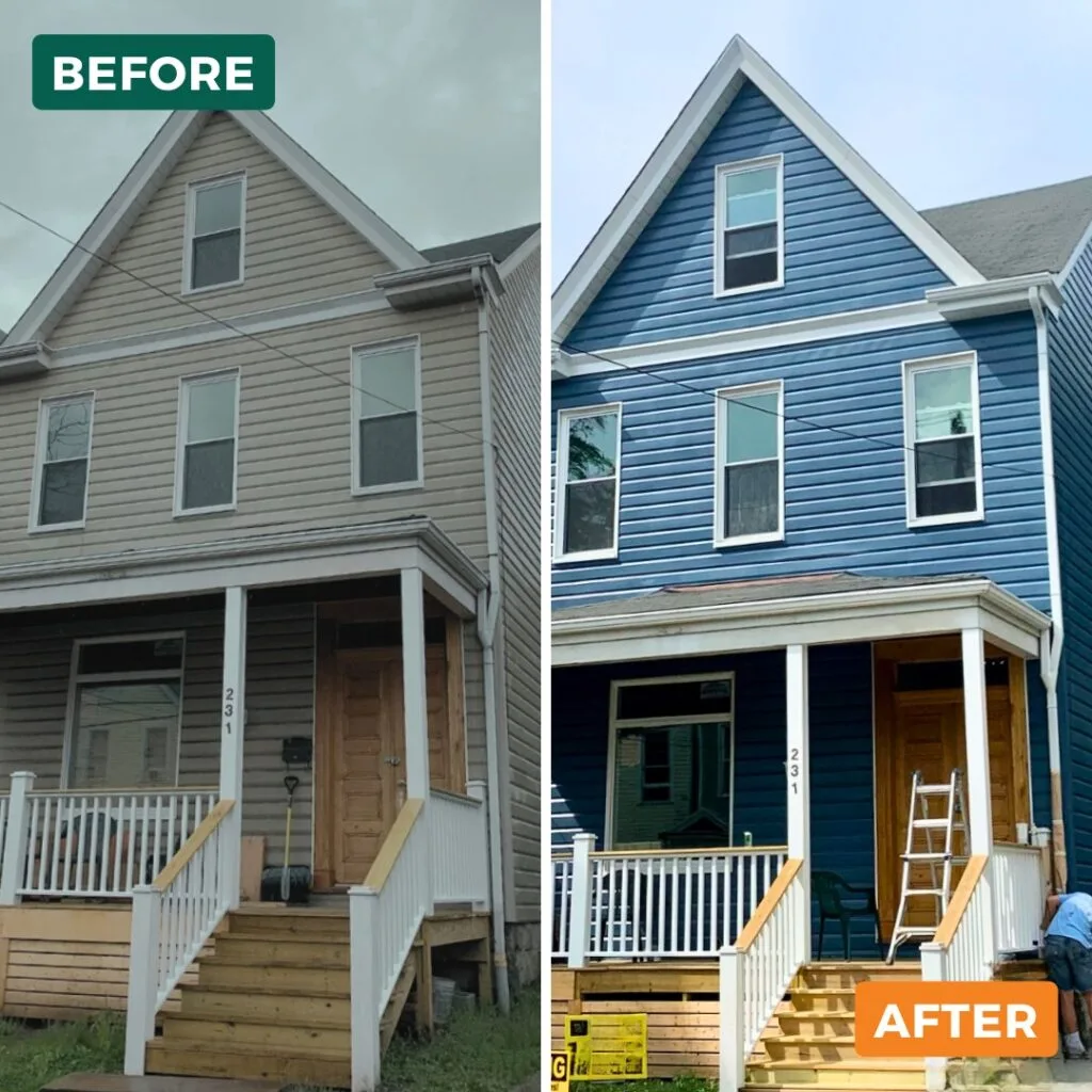 a house before and after